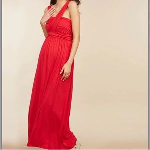 Motherhood Maternity Red Maxi Dress